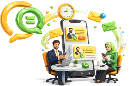 ارسال اتوماتیک کارت ویزیت پیامکی پس از پایان تماس