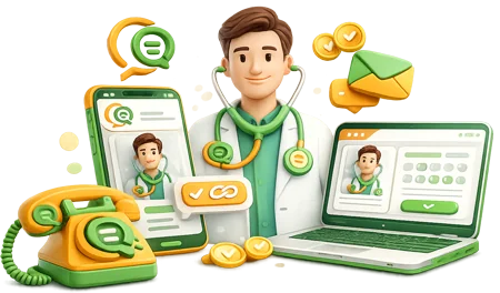 پاسخگوی خودکار پزشکان؛ ارسال لینک نوبت دهی با پیامک