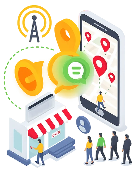 افزایش پاخور فروشگاه با سیستم پیامک مکان محور