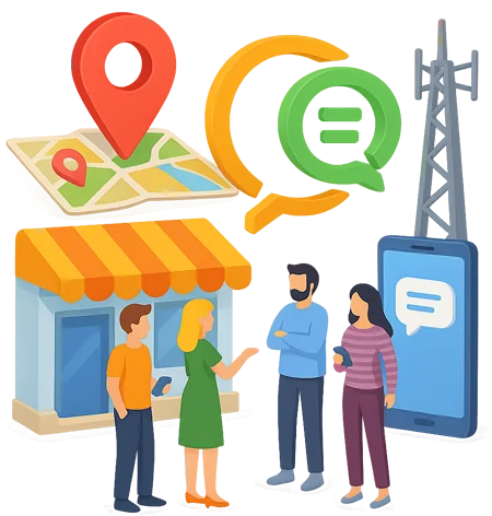 ارسال پیامک به رهگذران؛ کسانی که از جلوی مغازه رد می شوند