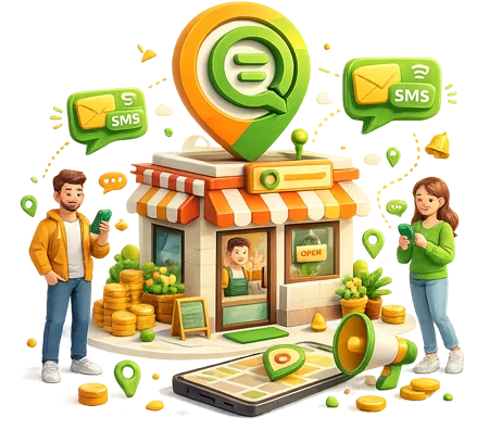 چگونه به افراد نزدیک مغازه پیامک ارسال کنیم؟